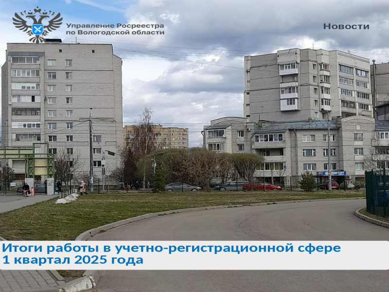 Вологодский Росреестр подвел итоги работы в учетно-регистрационной сфере за 3 месяца 2025 года.