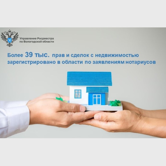 Более 39 тысяч прав и сделок с недвижимостью зарегистрировано в Вологодской области по заявлению нотариусов. Более 39 тысяч прав и сделок с недвижимостью зарегистрировано в Вологодской области по заявлению нотариусов.